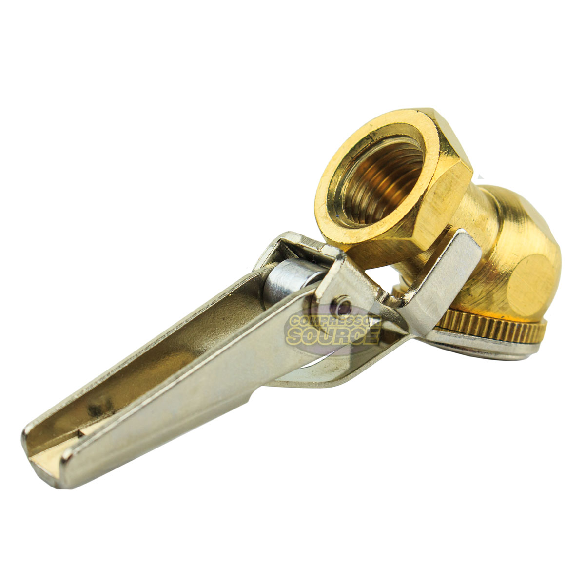 Two Brass Lock On Tire Inflator Locking Air Chuck Air Hose Attachment 1